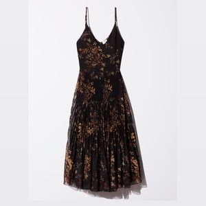 Aritzia - Wilfred Beaune Dress - Black w/Floral - XS - NWT